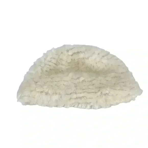 VINTAGE HAT HANSEN FAUX FUR WHITE WINTER MADE IN THE USA ADJUSTABLE CAP - Picture 15 of 16
